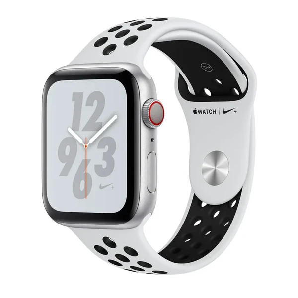 Смарт-годинник Apple Watch Nike + Series 4 40mm GPS + LTE Silver Aluminum Case Pure Platinum | Black Nike Sport Band (MTX62 | MTV92) у Броварах