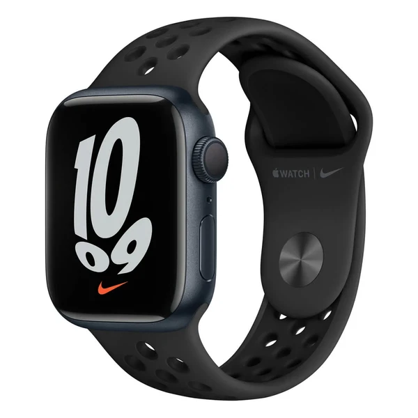 Смарт-годинник Apple Watch Nike Series 7 GPS, 45mm Midnight Aluminum Case with Anthracite | Black Nike Sport Band (MKNC3) в Одесі