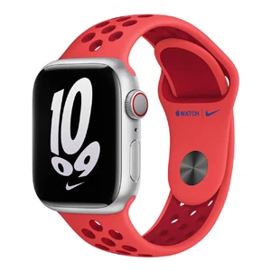 Смарт-годинник Apple Watch Nike Series 8 GPS, 45mm Silver Aluminum Case with (PRODUCT)RED Nike Sport Band  - Фото 1