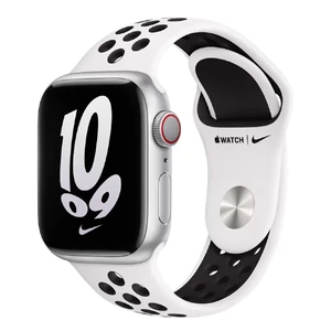 Смарт-часы Apple Watch Nike Series 8 GPS, 41mm Silver Aluminum Case with White Nike Sport Band  - Фото 1