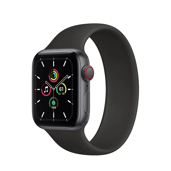 Смарт-годинник Apple Watch SE GPS + Cellular, 40mm Space Gray Aluminum Case with Black Solo Loop (MYF42 | MYF72) Розмір 8 в Харкові