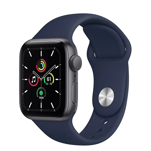 Смарт-годинник Apple Watch SE GPS, 40mm Space Gray Aluminum Case with Deep Navy Sport Band (MYE02)