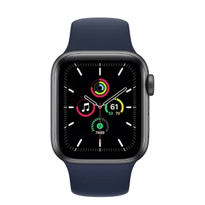 Смарт-часы Apple Watch SE GPS, 40mm Space Gray Aluminum Case with Deep Navy Sport Band (MYE02) - Фото 2