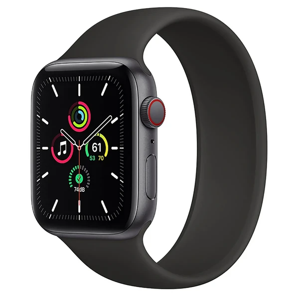 Смарт-годинник Apple Watch SE GPS + Cellular, 44mm Space Gray Aluminum Case with Black Solo Loop (MYFA2 | MYFE2) Розмір 7 в Харкові