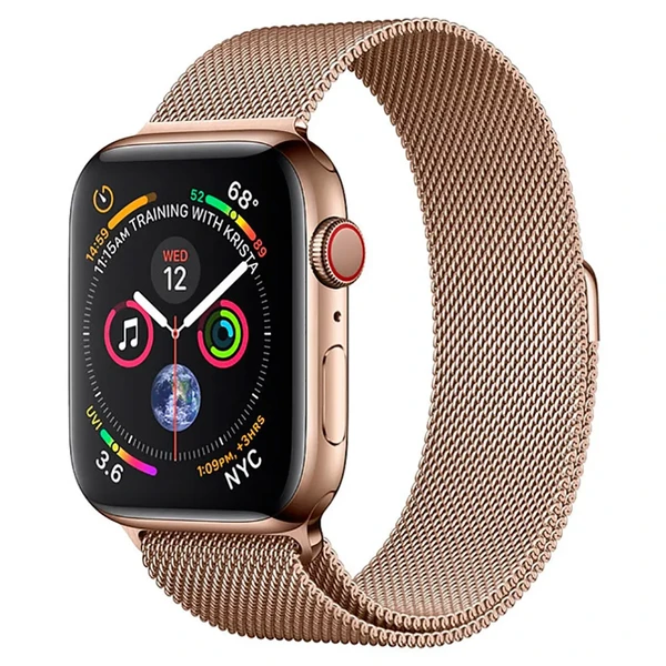 Смарт-годинник Apple Watch Series 4 40mm GPS + LTE Gold Stainless Steel Case Gold Milanese Loop (MTUT2 | MTVQ2)