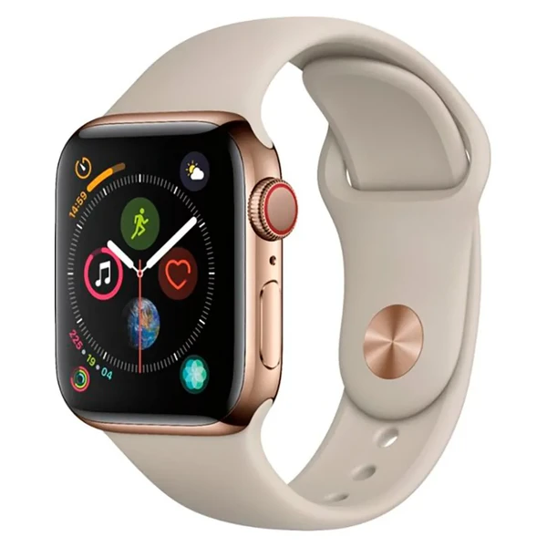Смарт-годинник Apple Watch Series 4 40mm GPS + LTE Gold Stainless Steel Case Stone Sport Band (MTUR2 | MTVN2) у Броварах