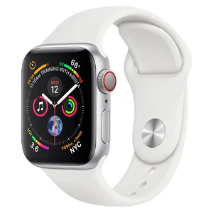 Смарт-часы Apple Watch Series 4 40mm GPS+LTE Silver Aluminum Case White Sport Band (MTUD2 | MTVA2) MTUD2 | MTVA2 - Фото 1