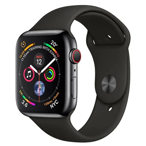 Смарт-годинник Apple Watch Series 4 40mm GPS + LTE Space Black Stainless Steel Case Black Sport Band (MTVL2 | MTUN2) у Броварах