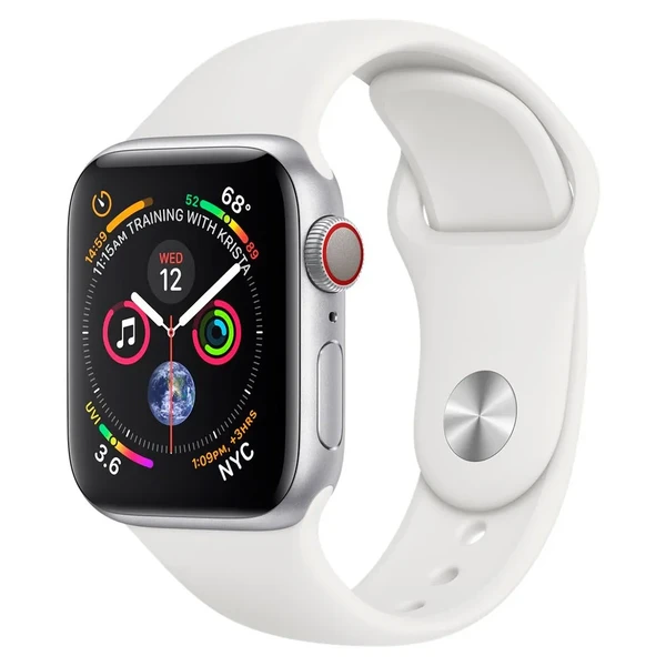 Смарт-годинник Apple Watch Series 4 40mm GPS Silver Aluminum Case White Sport Band (MU642)
