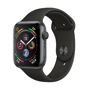 Смарт-часы Apple Watch Series 4 40mm GPS Space Gray Aluminum Case Black Sport Band (MU662) MU662 - Фото 1