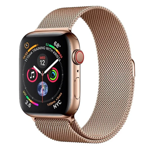 Смарт-годинник Apple Watch Series 4 44mm GPS + LTE Gold Stainless Steel Case Gold Milanese Loop (MTV82 | MTX52)