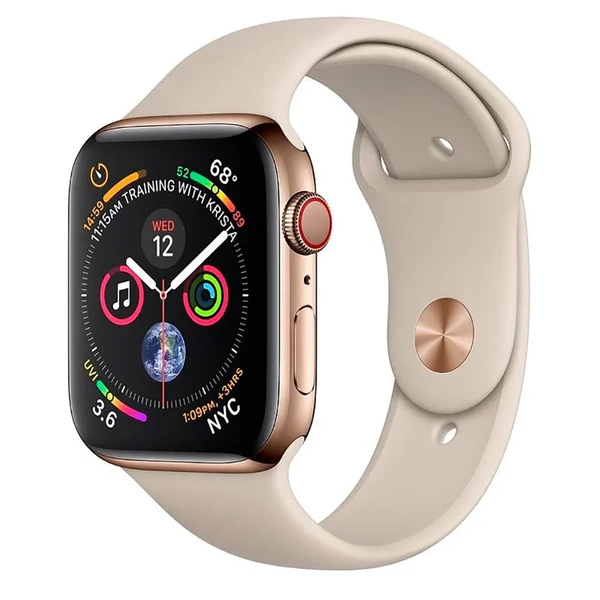 Смарт-годинник Apple Watch Series 4 44mm GPS + LTE Gold Stainless Steel Case Stone Sport Band (MTV72 | MTX42)
