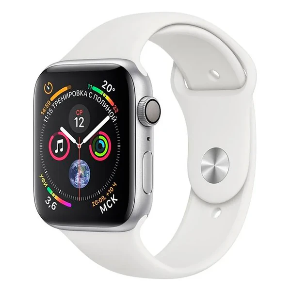 Смарт-годинник Apple Watch Series 4 44mm GPS Silver Aluminum Case White Sport Band (MU6A2)