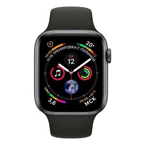 Смарт-годинник Apple Watch Series 4 44mm GPS Space Gray Aluminum Case Black Sport Band (MU6D2) - Фото 2