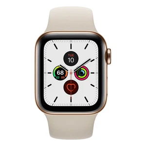 Смарт-годинник Apple Watch Series 5 40mm Gold Stainless Steel Case Stone Sport Band (MWWU2) - Фото 2