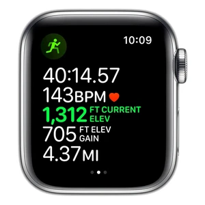 Смарт-часы Apple Watch Series 5 40mm Silver Stainless Steel Case White Sport Band (MWWR2) - Фото 4
