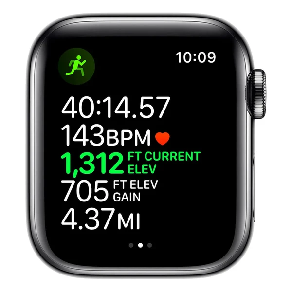 Смарт-годинник Apple Watch Series 5 40mm Space Black Stainless Steel Case Black Sport Band (MWWW2) у Житомирі