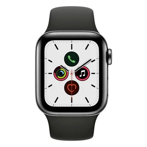 Смарт-часы Apple Watch Series 5 40mm Space Black Stainless Steel Case Black Sport Band (MWWW2) - Фото 2