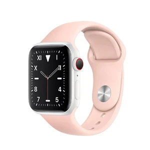 Смарт-часы Apple Watch Series 5 40mm White Ceramic Case Pink Sand Sport Band (MWQU2) MWQU2 - Фото 1