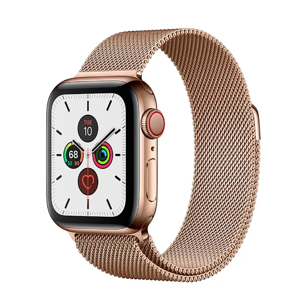 Смарт-годинник Apple Watch Series 5 44mm Gold Stainless Steel Case Milanese Loop (MWW62) у Житомирі