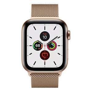 Смарт-часы Apple Watch Series 5 44mm Gold Stainless Steel Case Milanese Loop (MWW62) - Фото 2