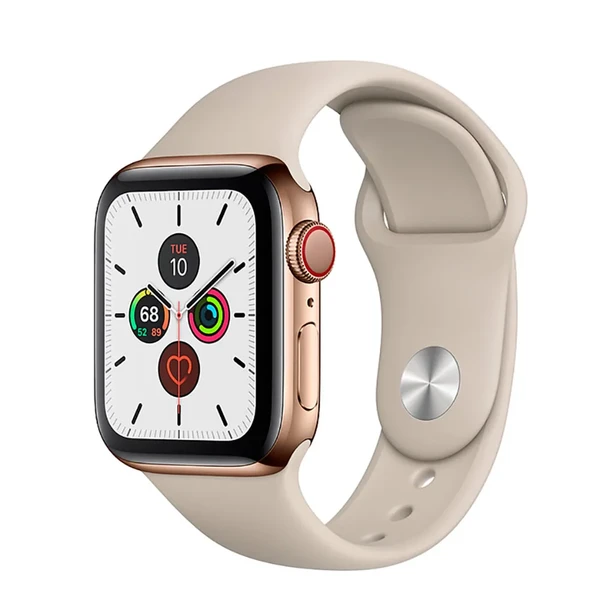 Смарт-годинник Apple Watch Series 5 44mm Gold Stainless Steel Case Stone Sport Band (MWW52) у Житомирі