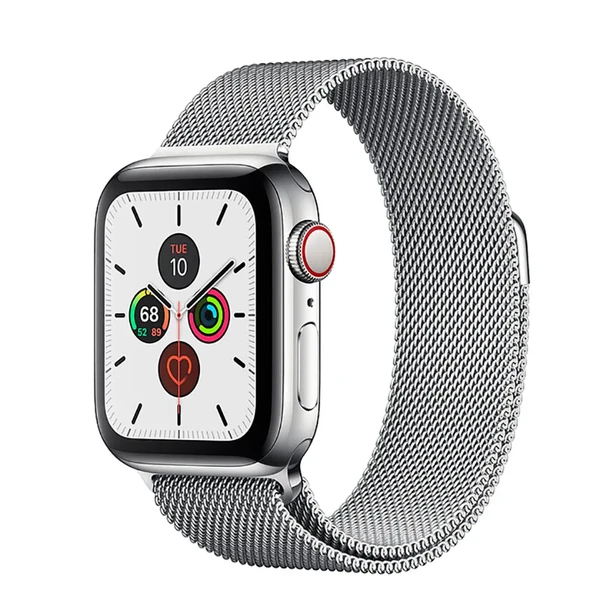 Смарт-часы Apple Watch Series 5 44mm Silver Stainless Steel Case Milanese Loop (MWW32)