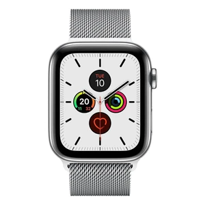 Смарт-годинник Apple Watch Series 5 44mm Silver Stainless Steel Case Milanese Loop (MWW32) - Фото 2