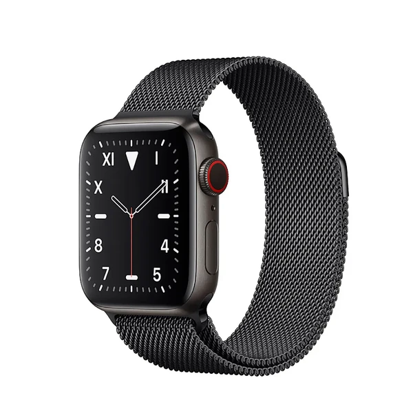 Смарт-годинник Apple Watch Series 5 40mm Space Black Titanium Case Black Milanese Loop (MWQR2) у Житомирі