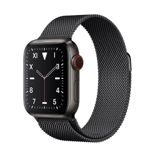 Смарт-часы Apple Watch Series 5 44mm Space Black Titanium Case Black Milanese Loop (MWQR2) MWQR2 - Фото 1