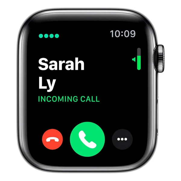 Смарт-годинник Apple Watch Series 5 44mm Space Black Stainless Steel Case Black Sport Band (MWW72) у Житомирі