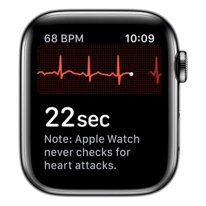 Смарт-часы Apple Watch Series 5 44mm Space Black Stainless Steel Case Black Sport Band (MWW72) - Фото 5