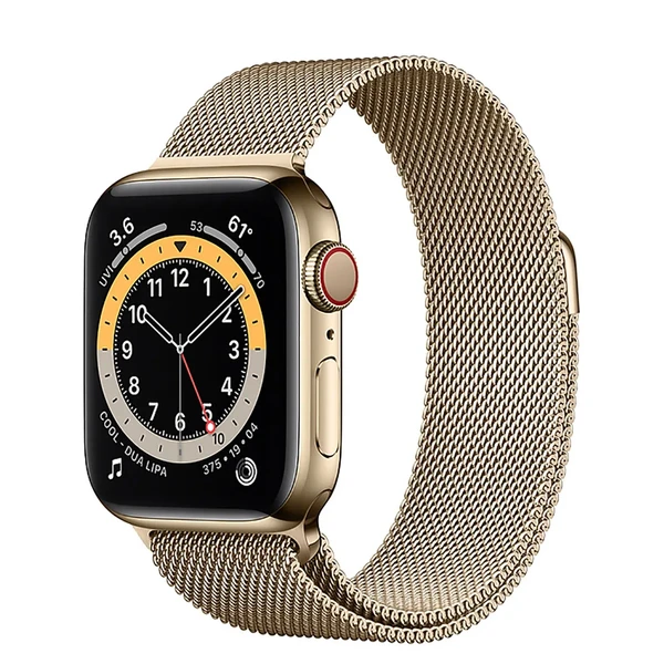 Смарт-часы Apple Watch Series 6 GPS + Cellular, 40mm Gold Stainless Steel Case with Gold Milanese Loop (M02X3 | M06W3)