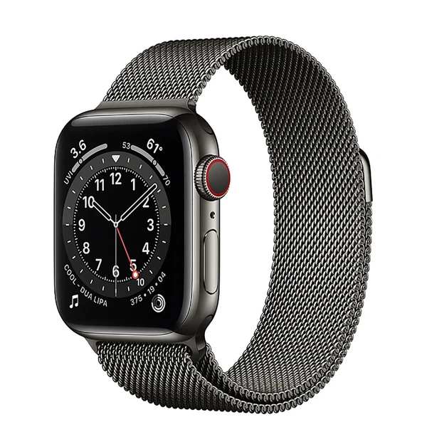 Смарт-годинник Apple Watch Series 6 GPS + Cellular, 40mm Graphite Stainless Steel Case with Graphite Milanese Loop (MG2U3 | M06Y3)