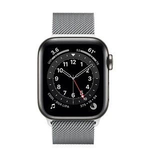 Смарт-годинник Apple Watch Series 6 GPS + Cellular, 40mm Graphite Stainless Steel Case with Silver Milanese Loop (M0DF3 | M0DW3) - Фото 2