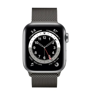 Смарт-часы Apple Watch Series 6 GPS + Cellular, 40mm Silver Stainless Steel Case with Graphite Milanese Loop (M0DC3 | M0DV3) - Фото 2