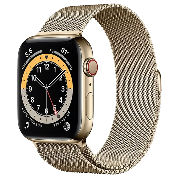 Смарт-часы Apple Watch Series 6 GPS + Cellular, 44mm Gold Stainless Steel Case with Gold Milanese Loop (M07P3 | M09G3)