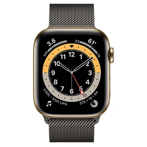Смарт-часы Apple Watch Series 6 GPS + Cellular, 44mm Gold Stainless Steel Case with Graphite Milanese Loop (M0GD3 | M0GV3) - Фото 2