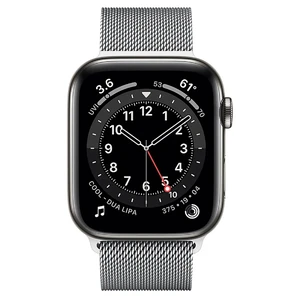 Смарт-годинник Apple Watch Series 6 GPS + Cellular, 44mm Graphite Stainless Steel Case with Silver Milanese Loop (M07R3 | M09J3) - Фото 2