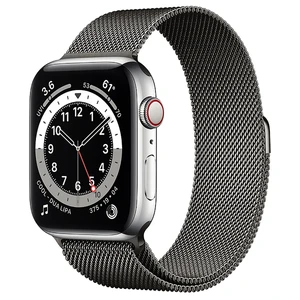 Смарт-часы Apple Watch Series 6 GPS + Cellular, 44mm Silver Stainless Steel Case with Graphite Milanese Loop (M0GF3 | M0GW3) M0GF3 | M0GW3 - Фото 1