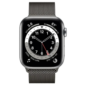 Смарт-часы Apple Watch Series 6 GPS + Cellular, 44mm Silver Stainless Steel Case with Graphite Milanese Loop (M0GF3 | M0GW3) - Фото 2