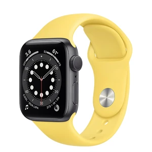 Смарт-годинник Apple Watch Series 6 GPS, 40mm Space Gray Aluminum Case with Ginger Sport Band (MG1A3) MG1A3 - Фото 1