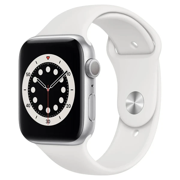 Смарт-часы Apple Watch Series 6 GPS, 40mm Silver Aluminum Case with White Sand Sport Band (MG283)