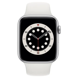 Смарт-часы Apple Watch Series 6 GPS, 44mm Silver Aluminum Case with White Sand Sport Band (M00D3) - Фото 2