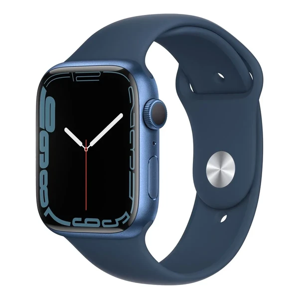Смарт-годинник Apple Watch Series 7 GPS, 45mm Blue Aluminium Case with Blue Sport Band (MKN83)