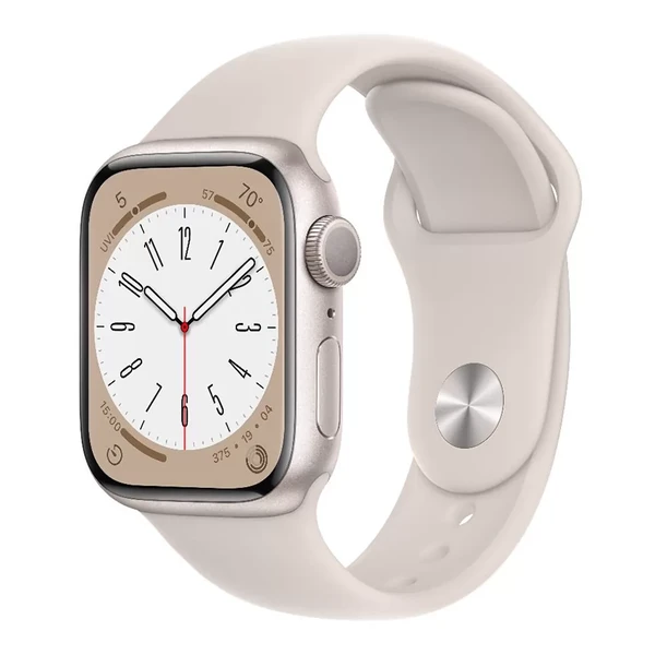Смарт-годинник Apple Watch Series 8 GPS, 45mm Starlight Aluminum Case with Starlight Sport Band (MNP23) у Броварах