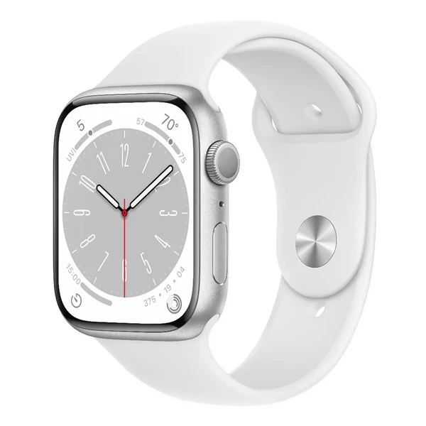Смарт-годинник Apple Watch Series 8 GPS, 45mm Silver Aluminum Case with White Sport Band (MP6N3) у Броварах