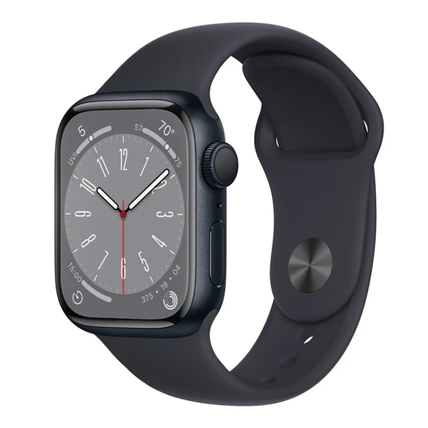 Смарт-годинник Apple Watch Series 8 GPS, 41mm Midnight Aluminum Case with Midnight Sport Band (MNP53) в Одесі