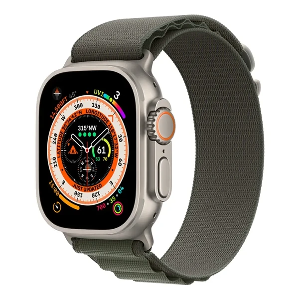 Смарт-часы Apple Watch Ultra 49mm Titanium Case with Green Alpine Loop L (MQFP3)
