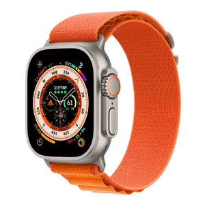 Смарт-годинник Apple Watch Ultra 49mm Titanium Case with Orange Alpine Loop L (MQFM3)